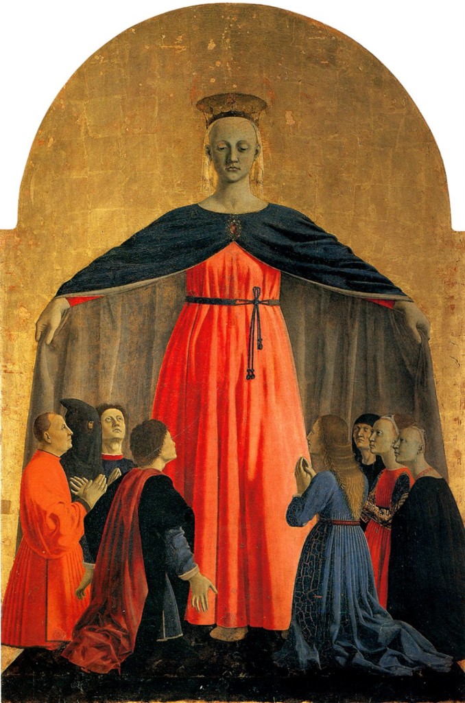 A photo of the painting La Madonna della Misericordia by Piero della Francesca