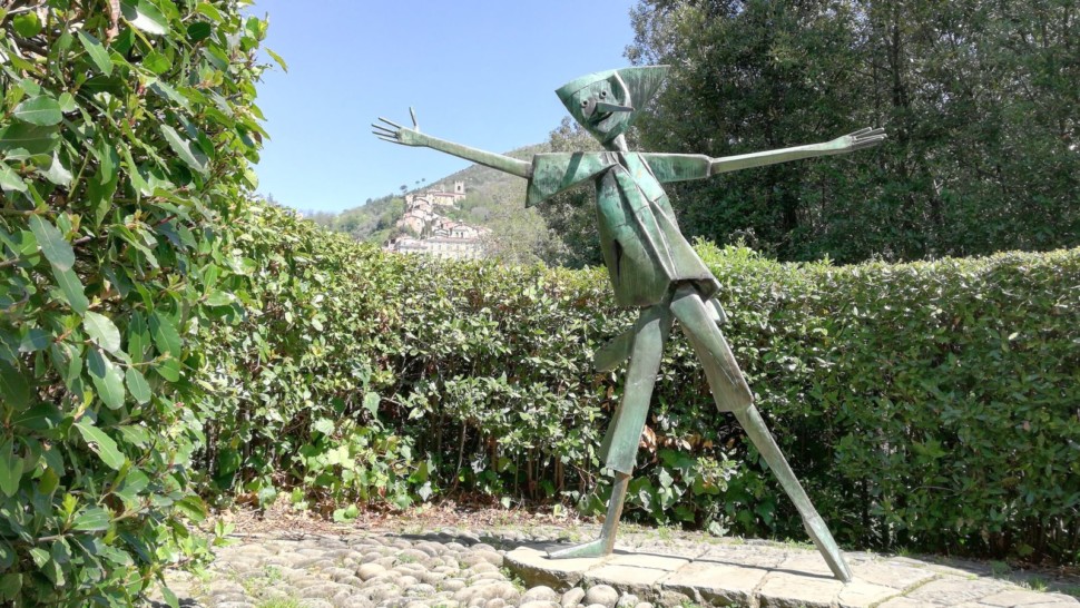 A statue of Pinocchio in the Pinocchio Park in Collodi